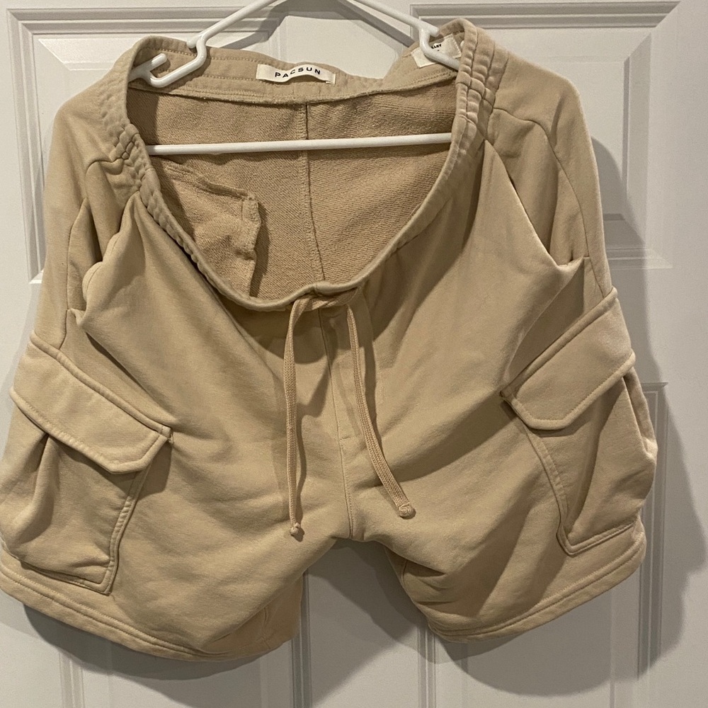 PacSun Tan Drawstring Cargo Shorts